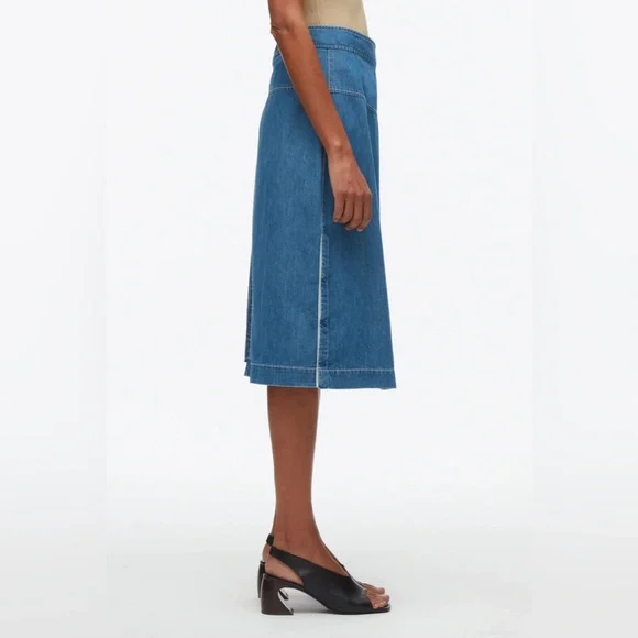 3.1 Phillip lim Chambray Wrap Midi Skirt NWT - Picture 5 of 12